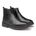 Bota Chelsea Londres em Couro - Preto