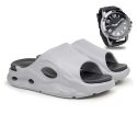 Chinelo Nuvem Masculino Laroche Cloud - Cinza/Preto + Brinde Relógio