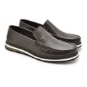 Mocassim Loafer Oasis em Couro - Café