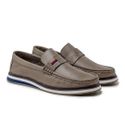 Mocassim Loafer Oasis em Couro - Cromo Café E L