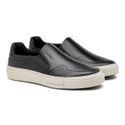 Slip On Casual Seul em Couro - Preto + Brinde Bag 30anos