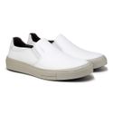 Slip On Casual Seul em Couro - Branco