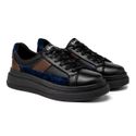 Tenis Casual Masculino Toquio Colors em Couro - Preto