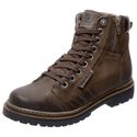 Bota Coturno em couro Mega Boots 6016 Chumbo - Café