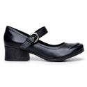 SAPATO BONECA PRETO COM DETALHE EM COSTURA