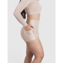 Short Luna Creme Poliamida Uv 50+ Blackout Bolsos na Lateral 
