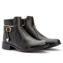 Bota Cano Curto Feminina Com Zíper 33 ao 44