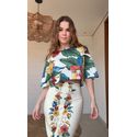 Tshirt Cropped Tropicalzinho Estampado