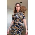 Blusa Cropped Leque De Tucano Estampado
