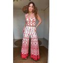 Calça Pantalona Peixe Correnteza Estampado