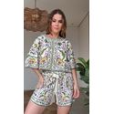 Short Azulejaria Estampado