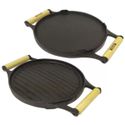 Chapa Bifeteira Dupla Face Redonda Liza e Frisada 28cm - Rig