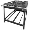Fogão Industrial 4 Boca 2D/2S Baixa Pressão P8 G40x40 Luxo - MR Fogões Ref.400202