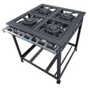 Fogão Industrial 4 Bocas Duplos Baixa Pressão P7 G30x30 Tradicional - MR Fogões