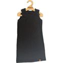 VESTIDO CANELADO - PRETO 