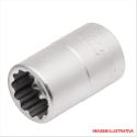 Soquete Estriado Crv Curto 21mm Encaixe 3/4 Pol 017.017 Gedore