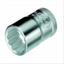 Soquete Estriado Crv Curto 19/32 Pol Encaixe 3/8 Pol 014.057 Gedore