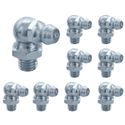 Kit Graxeira Aço Zincado 90° 3/8 Pol UNF-24 com 10 Unidades FNT-1025 Fiontar