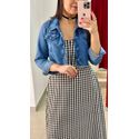 Jaqueta Cropped Jeans - AZUL 
