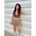 Short Saia franjas - CAMEL