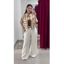 Pantalona Alfaiataria Viscolinho - OFF WHITE
