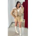 Short Saia Alfaiataria C/ Cinto - NUDE