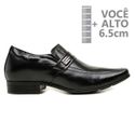 Sapato com Salto Interno Jota Pe Preto Couro Grow Air