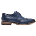 Sapato Social Masculino Azul em Couro