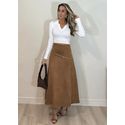 Saia Midi Suede