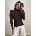 Blusa Tricot Gola Removível 