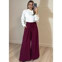 Calça pantalona Ampla com amarração