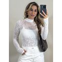 Blusa Tricot Rendado 