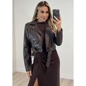 Jaqueta Couro Fake Estonada