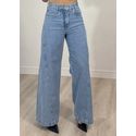 Calça Jeans Wide Leg Recortes