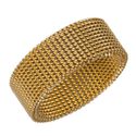 Anel Mola Aço Inoxidável Dourado