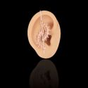 Ear Cuff Navete Zircônia Champagne Prata 925 - 1 PEÇA (Não é o par) Copia