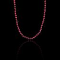 Colar Pedra Natural Garnet 3mm Prata 925