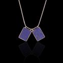 Escapulário Pedra Natural Lápis Lazuli 15x10mm Prata 925