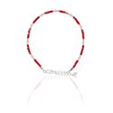 Pulseira Pedra Natural Jasper Vermelho Prata 925 