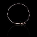 Pulseira Pedra Natural Hematita Esfera Prata 925