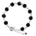 Pulseira Zircônias Circulares Preto RB