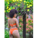 Calcinha de Biquíni Drapeada Selena Laranja