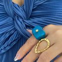 Anel azul deja vu blue