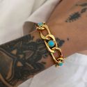 Pulseira corrente turquesa