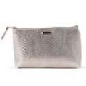 Necessaire Sienna em Couro Croco Média