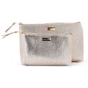 Kit Necessaire Sienna em Couro Croco