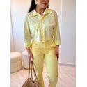 Camisa Cropped Ester Amarelo