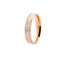 Aliança Marmorizada 4,5mm Ouro Rosé 18K com Pigmento Branco 