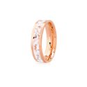 Aliança Marmorizada 5,5mm Ouro Rosé 18K com Pigmento Branco 