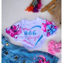 Blusa Stitch e angel Laço 